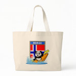 This cute panda bear is kayaking in front of a Norwegian flag! How cute is that? makes a perfect gift for active outdoor people or kayaking fanatics from Norway. Great for everyone who loves cute pandas and kayaking.