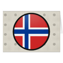 Norway quality Flag Circle Card