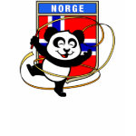 This darling little panda bear is too cute! Panda is getting ready to do a rhythmic gymnastics routine with a gymnastics ribbon! This adorable design is perfect for gymnasts and gymnastics fans. Support the Norwegian Gymnastics Team with this cute panda design!
