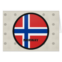 Norway Roundel quality Flag Cards