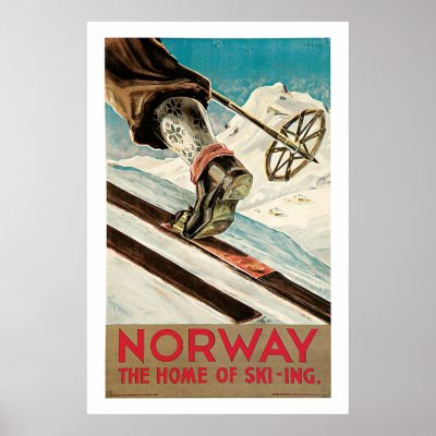 Norway ~ The Home of Skiing poster