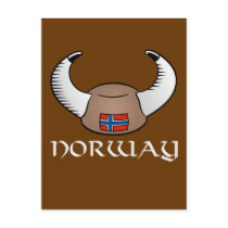 Norway Viking Hat Postcard