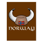 Norway Viking Hat Postcard