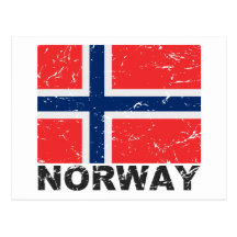Norway Vintage Flag Postcards