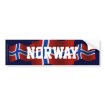 Norway Waving Flag Bumper Sticker