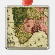 NorwayPanoramic MapNorway Ornament