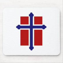Norwegian Cross Flag Mouse Pad
