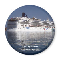 Norwegian Dawn in Bermuda Refrigerator Magnet