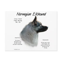 Norwegian Elkhound History Design postcards