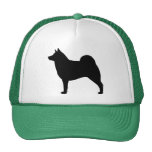 Norwegian Elkhound Silhouette Mesh Hats