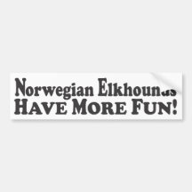 Norwegian Elkhounds Have More Fun! - Bumper Sticke Bumper Sticker