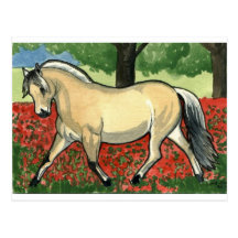 Norwegian Fjord HORSE ART Post Card