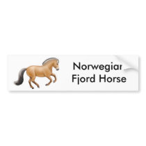 Norwegian Fjord Horse Bumper Sticker bumper stickers by twopurringcats Norwegian Fjord Horse Bumper Sticker bumper stickers
