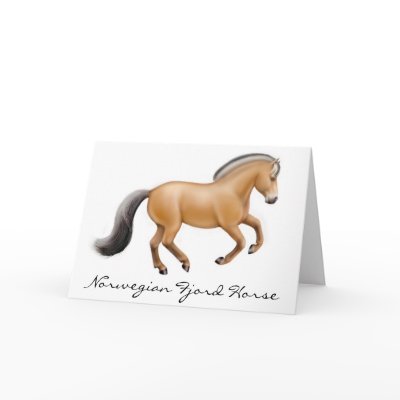 Norwegian Fjord Horse Greeting Card