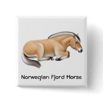 Norwegian Fjord Horse Pin buttons by twopurringcats Norwegian Fjord Horse Pin buttons
