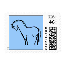 Norwegian Fjord Horse Postage Stamp