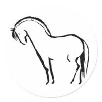 Norwegian Fjord Horse Round Sticker