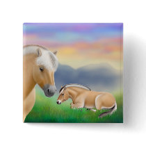 Norwegian Fjord Horses at Rest Pin