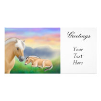 Norwegian Fjord Horses Photo Card photo cards by twopurringcats Norwegian Fjord Horses Photo Card photo cards