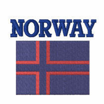 Norwegian Flag embroidered shirts