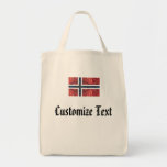 Norwegian Flag Norway Nordic Scandinavian Cross No Tote Bags