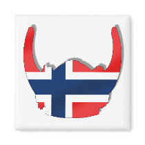 Norwegian flag of Norway viking helmet Refrigerator Magnet
