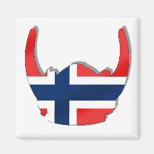 Norwegian flag of Norway viking helmet Refrigerator Magnet