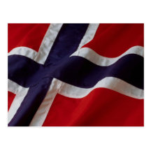 Norwegian Flag Postcard
