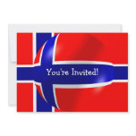 Norwegian Flag With Bubble Invitation