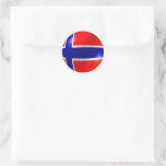 Norwegian Flag With Bubble Sticker