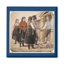"Norwegian Folk Costumes: Telemark Region" magnets