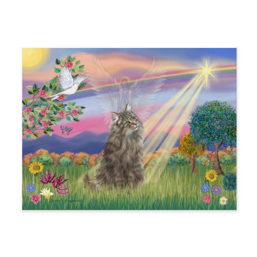 Norwegian Forest Cat - Cloud Angel Postcard
