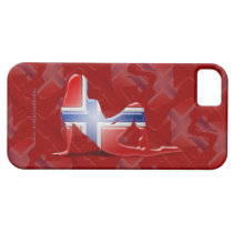 Norwegian Girl Silhouette Flag iPhone 5 Cover