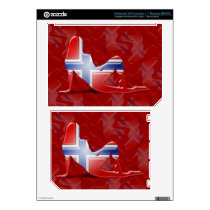 Norwegian Girl Silhouette Flag Skins For Wii