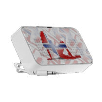 Norwegian Girl Silhouette Flag Travelling Speaker