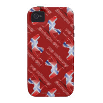 Norwegian Girl Silhouette Flag Vibe iPhone 4 Cases