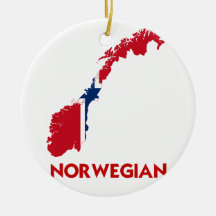 NORWEGIAN MAP CHRISTMAS ORNAMENT