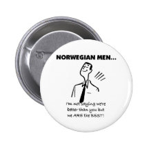 Norwegian Men Are The Best Pinback Button