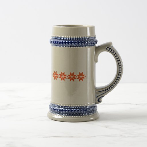 Norwegian pattern stars coffee mug