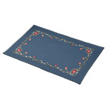 Norwegian Rosemaling Bunad Blue Placemat