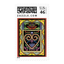 Norwegian Rosemaling Postage