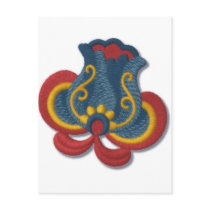 Norwegian Rosemaling Tulip Post Card