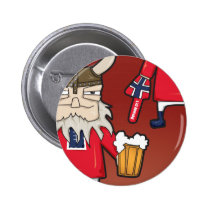 Norwegian Viking Fan Button buttons