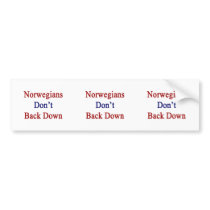 Norwegians Don't Back Down Bumper Sticker
