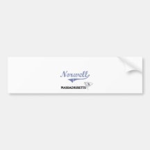 Norwell Massachusetts City Classic Bumper Sticker