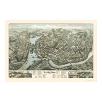 Norwich CT Panoramic Map - 1876 posters