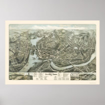 Norwich CT Panoramic Map - 1876 Posters