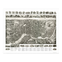 Norwich CT Panoramic Map - 1912 posters
