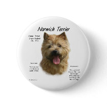 Norwich Terrier History Design Buttons
