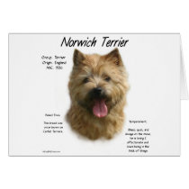 Norwich Terrier History Design Card